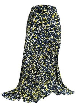 Cedric Charlier Aeffe Silk splatter-print Midi Skirt Size 10